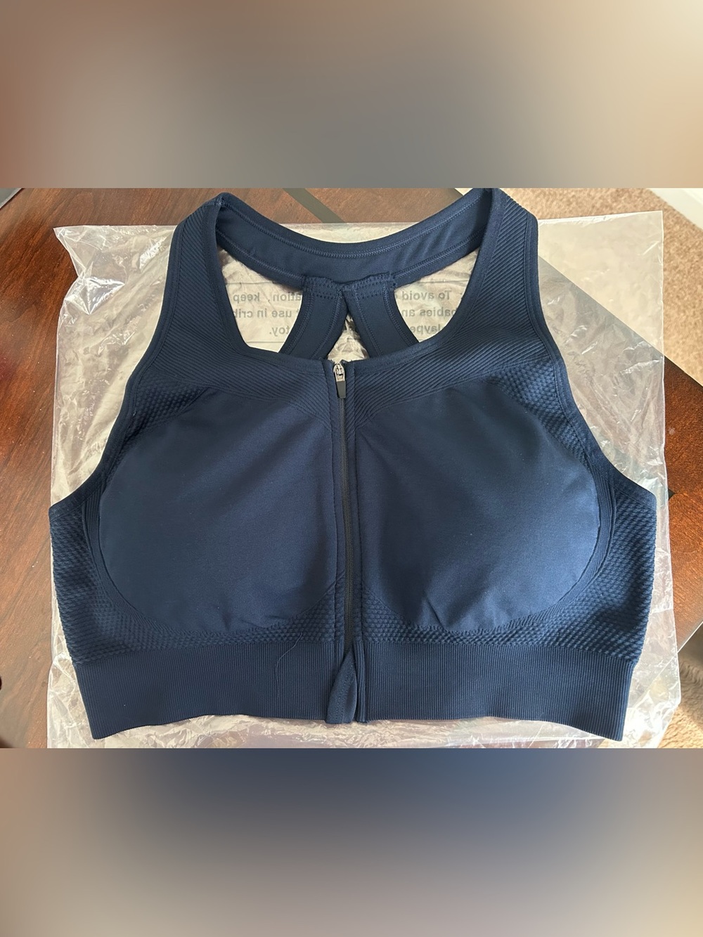 Soma Seamless Zip Front Sports Bra XL